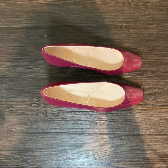 Vintage Christian Louboutin square toe patent leather heels. Never worn. - Picture 6 of 6